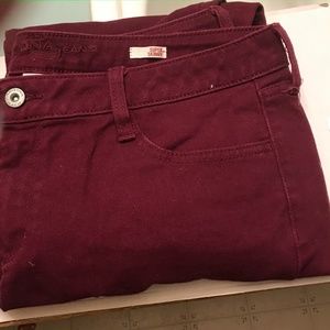 ARIZONA BURGUNDY SUPER SKINNY  JEANS 15